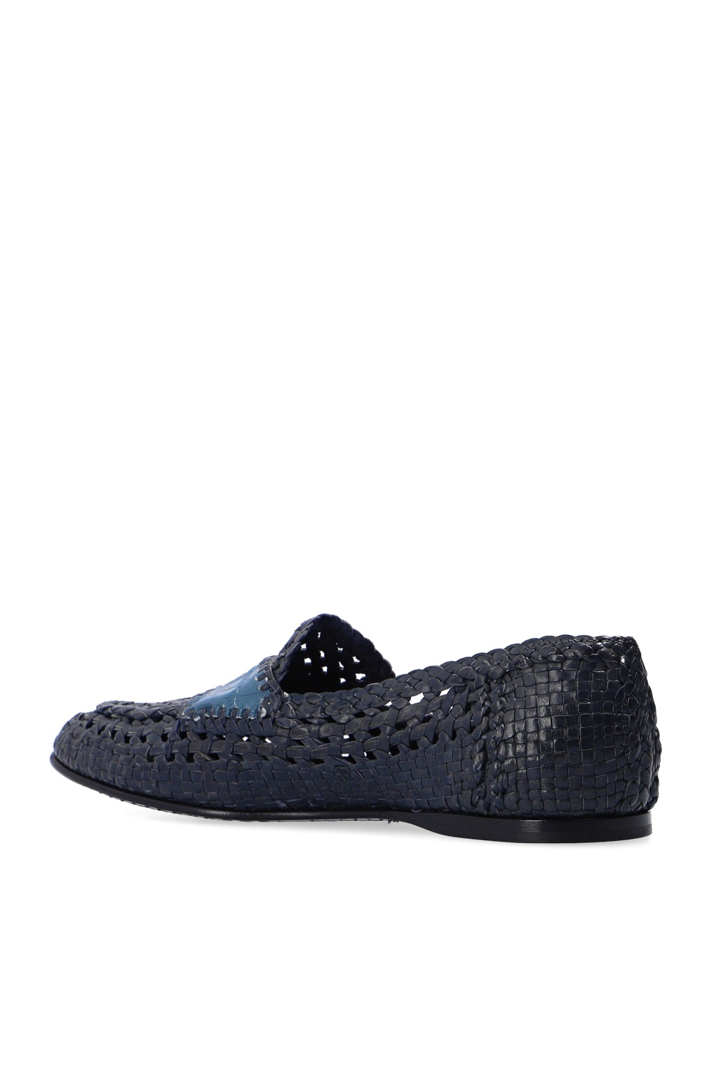 Dolce & Gabbana sequin-embellished double-breasted suit Leather loafers